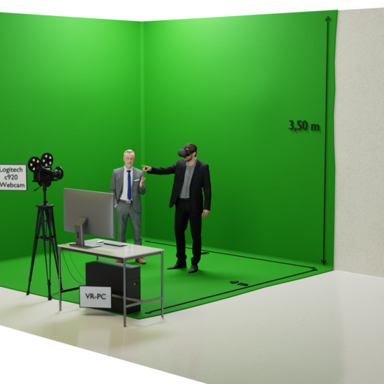 Reden und spielen mit einem virtuellen Avatar im Mixed Reality Labor