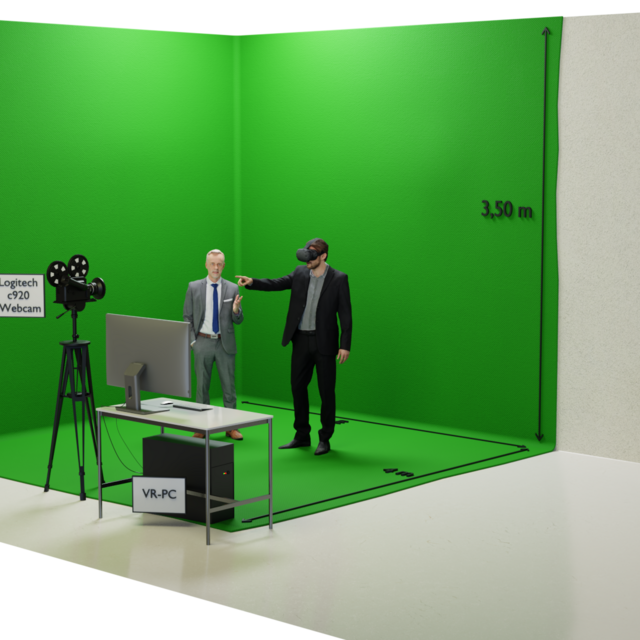 Reden und spielen mit einem virtuellen Avatar im Mixed Reality Labor